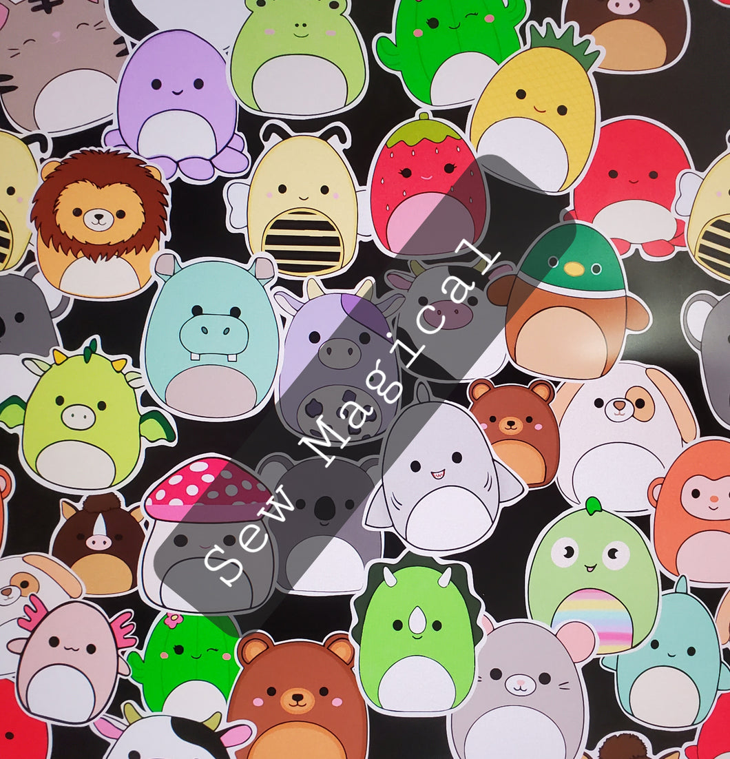 Squish Black  Seamless Digital File