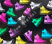 Load image into Gallery viewer, Neon Shoes Black Seamless Digital File