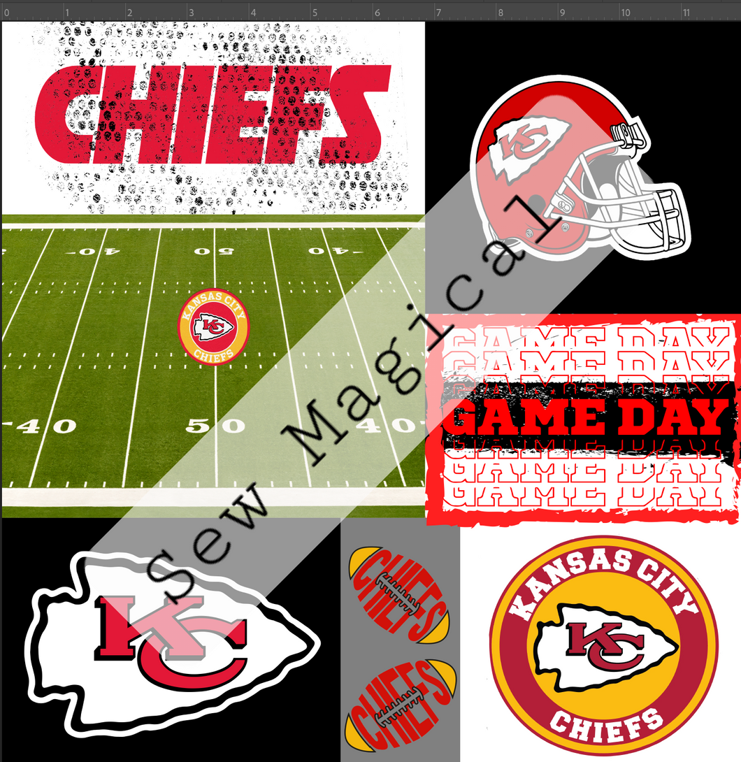 Chiefs Collage Seamless Digital File