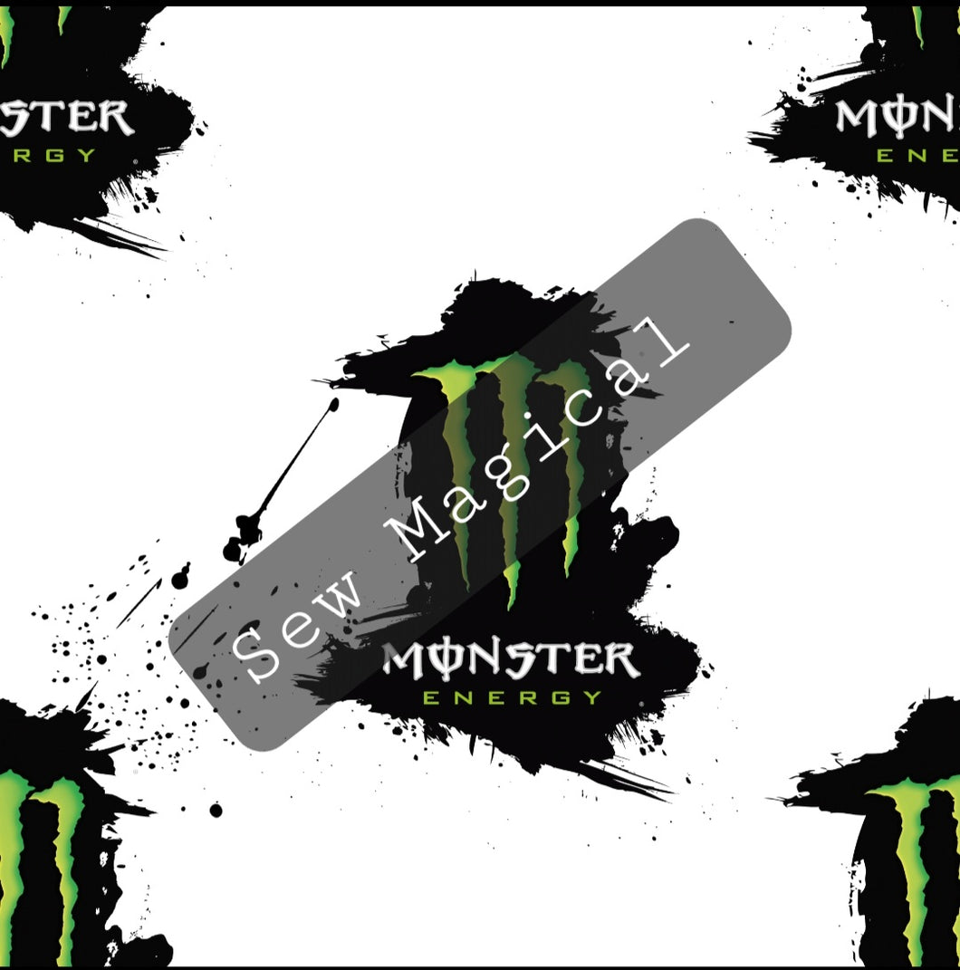 Monster Seamless Digital File White Background